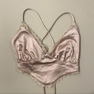 Garage Light Pink Velvet Going Out Top